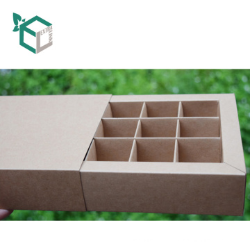 Fabricación experimentada de grado FSC marrón papel kraft caja de cajón barato para chocolate